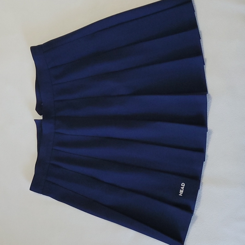 70s HEAD Tennis Skirt Vintage Pleated Mini Retro Sportswear Athletic Navy Blu 10